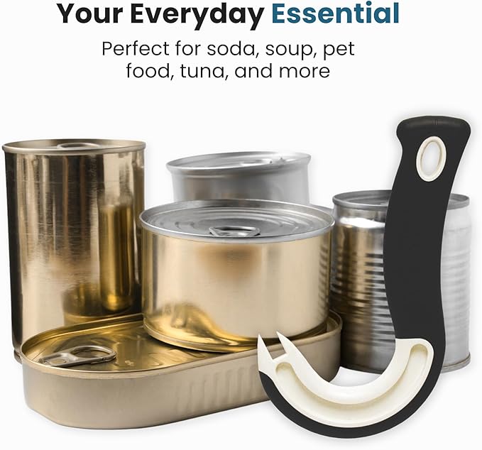 Ultimate Easy Open Ring Pull Can Opener 3 Pack by Jokari. Durable Non Slip Rubber Grip Makes Opening Aluminum Container Tabs Simple. Perfect for Protecting Nails and Folks with Joint Pain or Arthritis