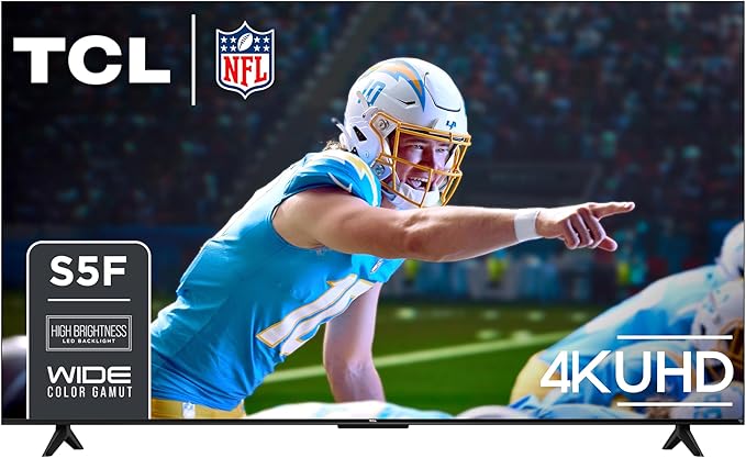 TCL 65-Inch Class S5 UHD 4K LED Smart TV with Fire TV (65S551F, 2024 Model), Dolby Vision, HDR PRO+, Dolby Atmos, Alexa Bu...