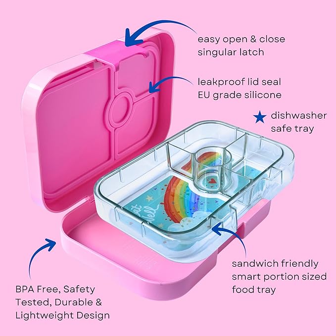Yumbox Panino Leakproof Bento Lunch Box Container for Kids & Adults (Power Pink)