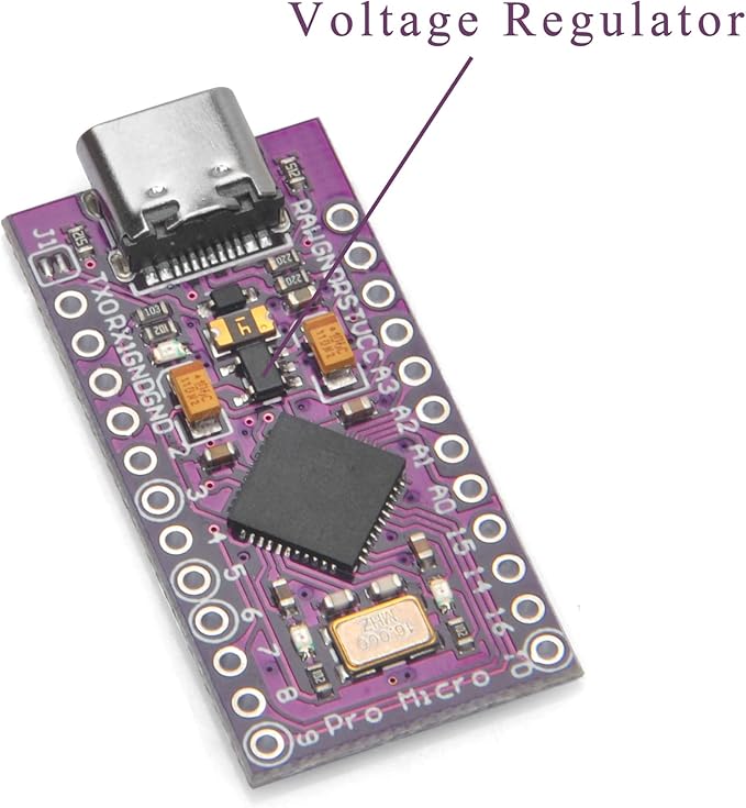 1x Pro Micro Board 5V/16MHz Module Board Type C Port for Arduino Leonardo