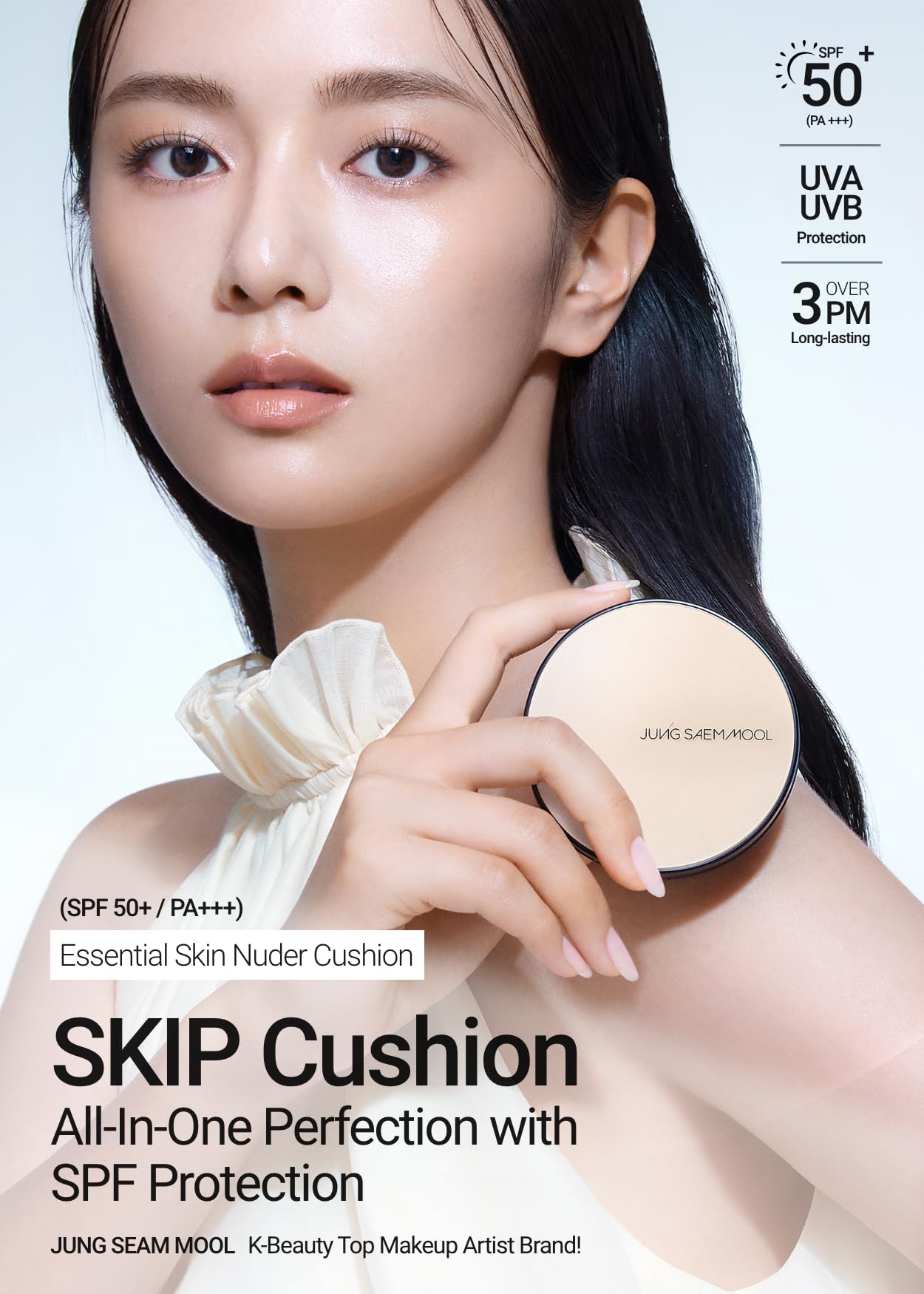 [JUNGSAEMMOOL OFFICIAL] Essential Skin Nuder Cushion (Fair Light) | Refill not Included | Natural Finish | Buildable Coverage |