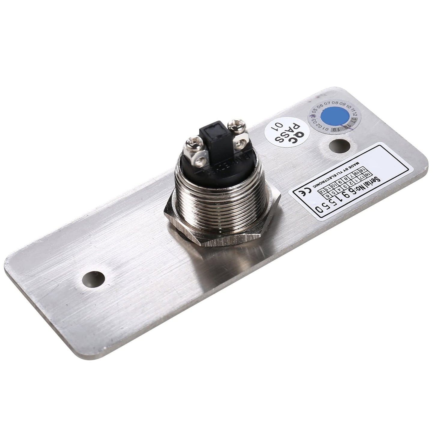 UHPPOTE Momentary Push to Exit Button Switch NO/COM Output Stainless Steel Panel for Access Control Hollow Door
