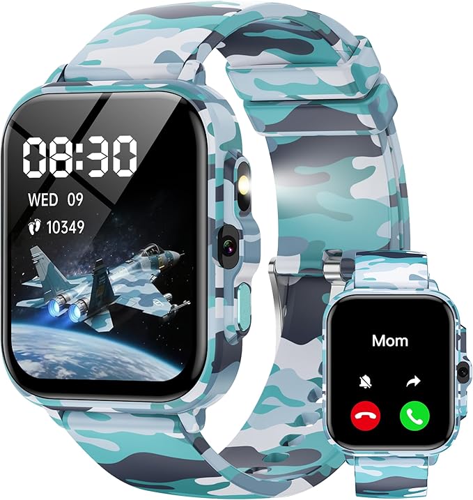 Smart Watch for Kids Boys Age 5-12, Ai Functions Games HD Touch Screen Watches with Video Camera Music Player Pedometer He...