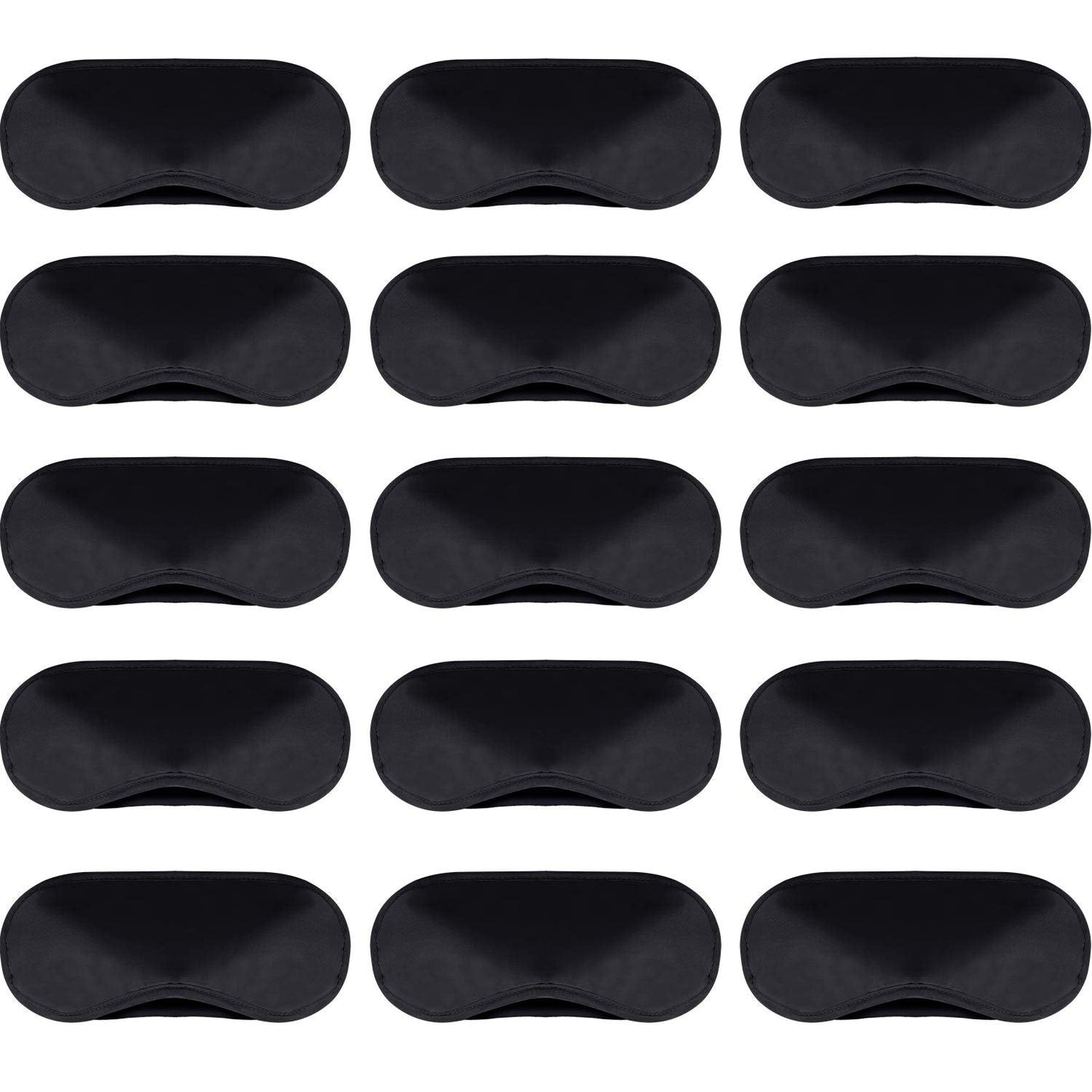 30 Pieces Blindfold Eye Cover Sleep Mask for Games Party Sleeping Travel with Nose Pad and Adjustable Strap (Black)