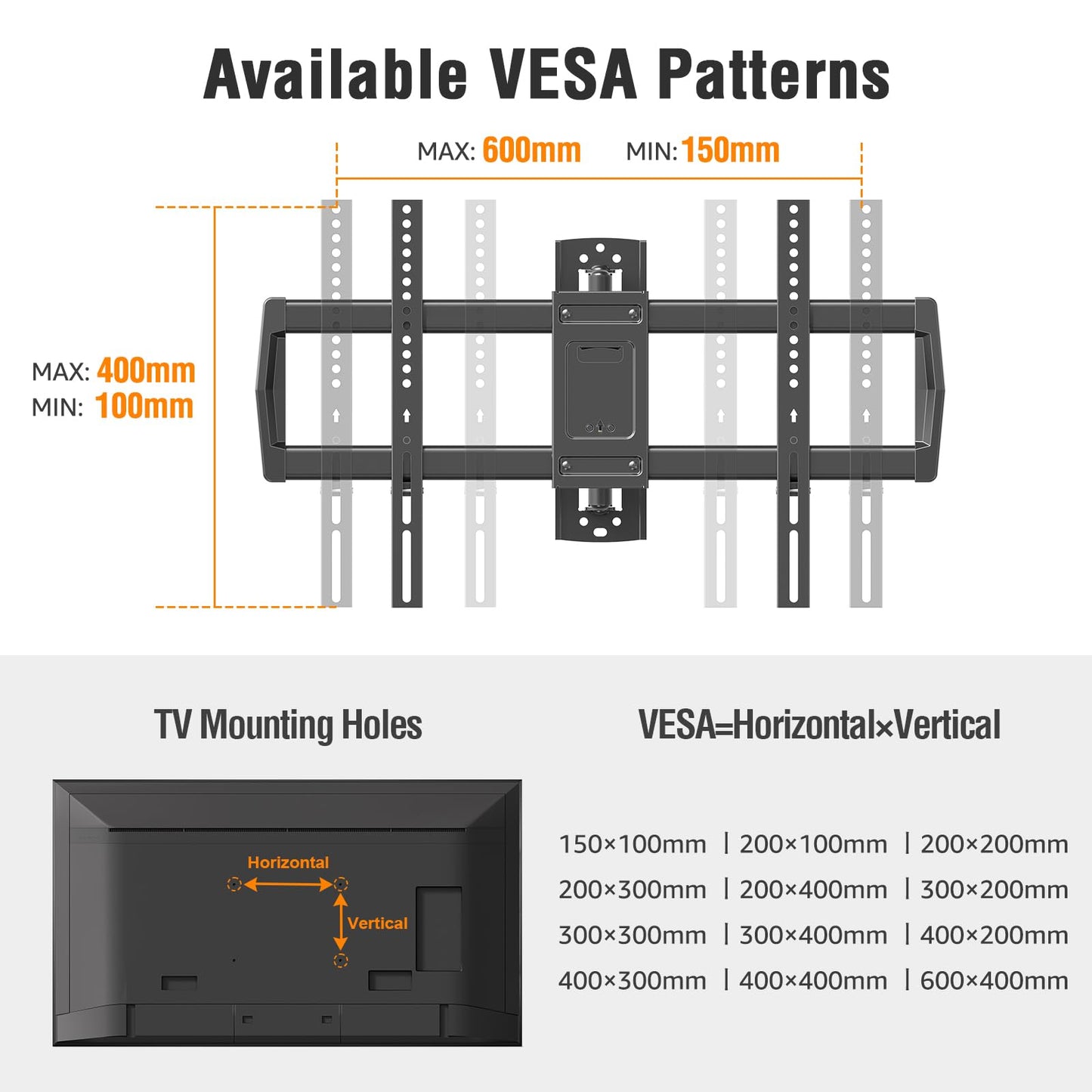 ELIVED Long Arm TV Wall Mount for Most 42-75 Inch TVs, 30 Inch Long Extension Corner TV Mount, Full Motion Wall Mount tv Bracket Swivel and Tilt, Holds up to 99 lbs. Max VESA 600x400mm, YD3037