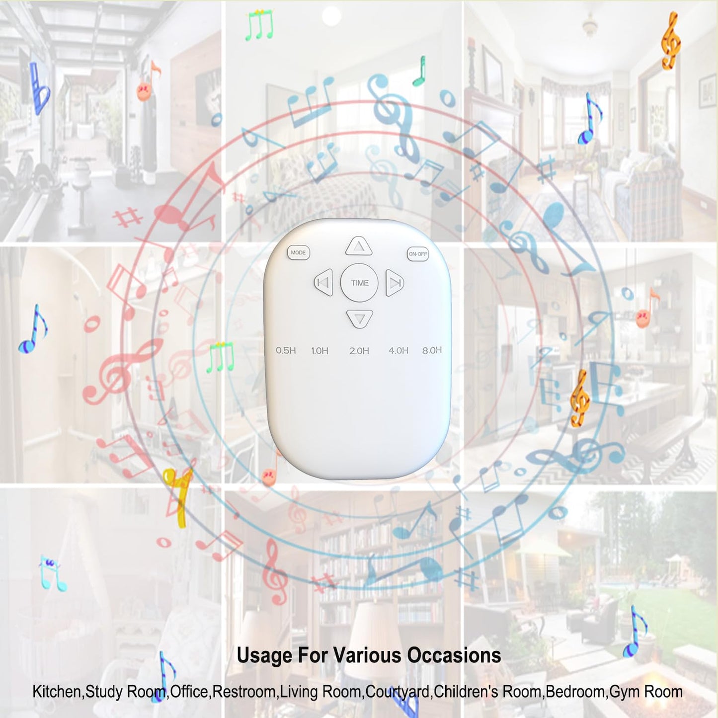 White Noise Sound Machine, Wireless Sound Machine with 36 Relaxing Sounds Including Nature Sounds and White Noise, Small Speaker for Home, Office, Hotel,Toilet, Travel. (White, Speaker and controller)