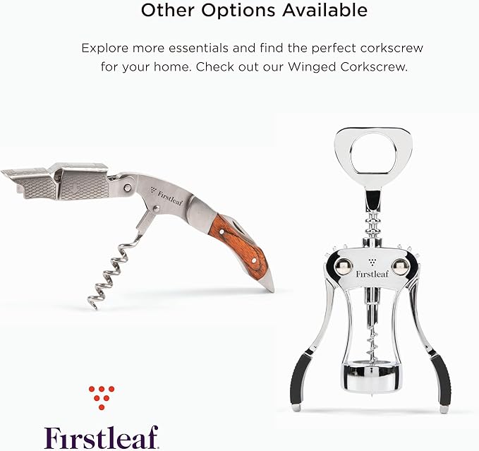 Waiter Corkscrew Wine Opener - Bartender Manual Bottle Opener/Foil Cutter and Cap Remover/Smooth Wine Bottle Opening on Stubborn Corks/Wine Key for Servers/Great Wine Accessory or Gift