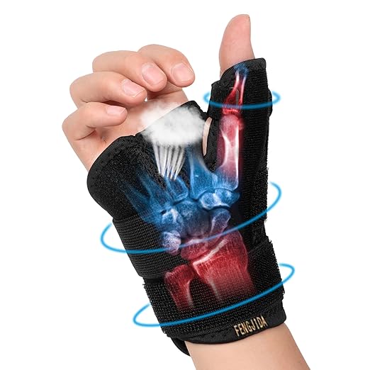 Thumb Brace - Carpal Tunnel Wrist Brace Relief and Tendinitis Arthritis Sprained, Thumb Spica Splint Wrist Support to Nigh...