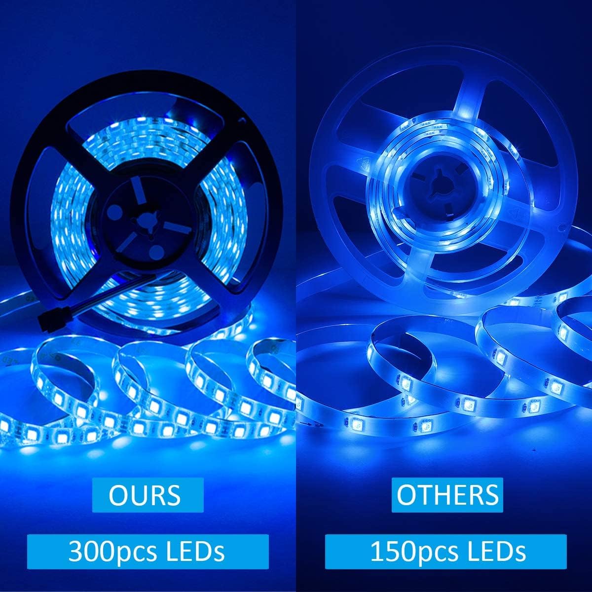Supernight 32.8Ft Rgb Led Strip Lights, 600 Leds, Waterproof, Flexible, Model St-Ting-L262, Multicolor For Bedroom & Tv Backlighting
