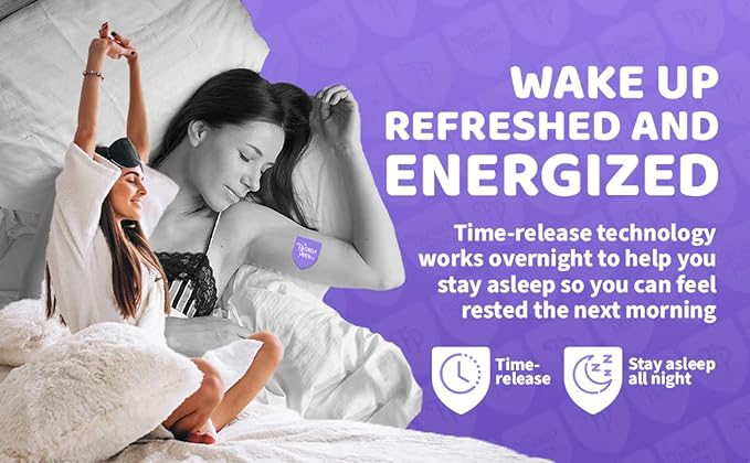 Sleep Patches, The Friendly Patch Snooze Sleep Aid Patch, Natural Sleep Patches with Melatonin, Valerian Root, Ashwagandha & Magnesium Sleeping Patches, Travel Essentials sleep Patch