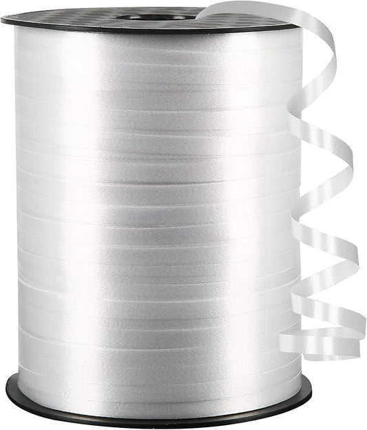 OMISELIO White Curling Ribbon, 500 Yard, 3/16" for Gift Wrapping, Balloon String, Baby Shower, Christmas