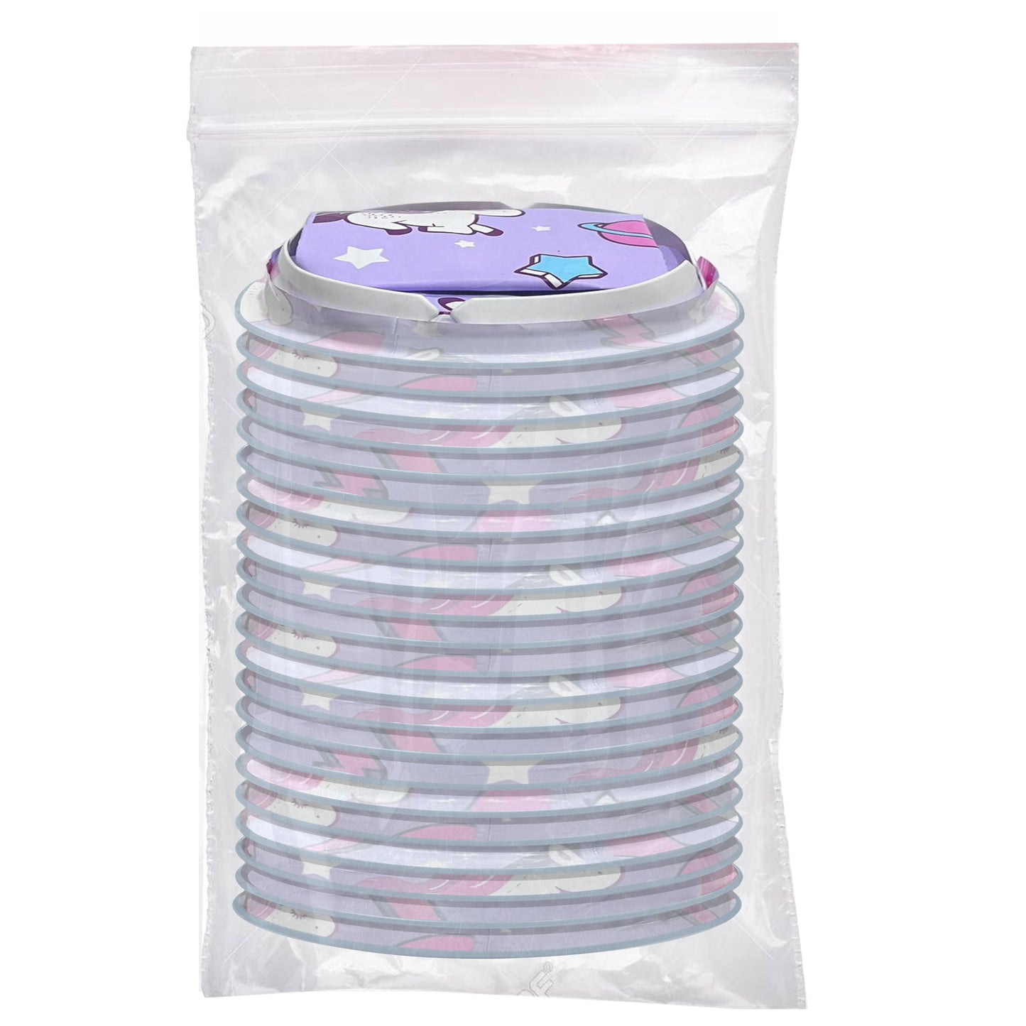 MP MOZZPAK Unicorn Kids Vomit Bags Disposable 35 Pack - Emesis Bags, Leak-Proof Barf Bag, Motion Sickness Relief for Children, Travel Friendly Puke & Throw up Bag for Car, Plane, & Road Trips