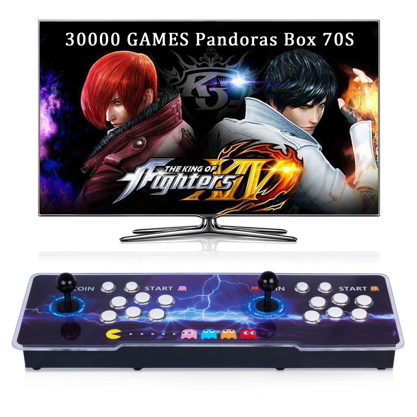 RegiisJoy 30000 in 1 Pandora's Box 70S Arcade Game Console Retro Game Machine for PC & Projector & TV, 2-4 Players, 1280X720, 3D Games, Search/Hide/Save/Load/Pause Games, Favorite List