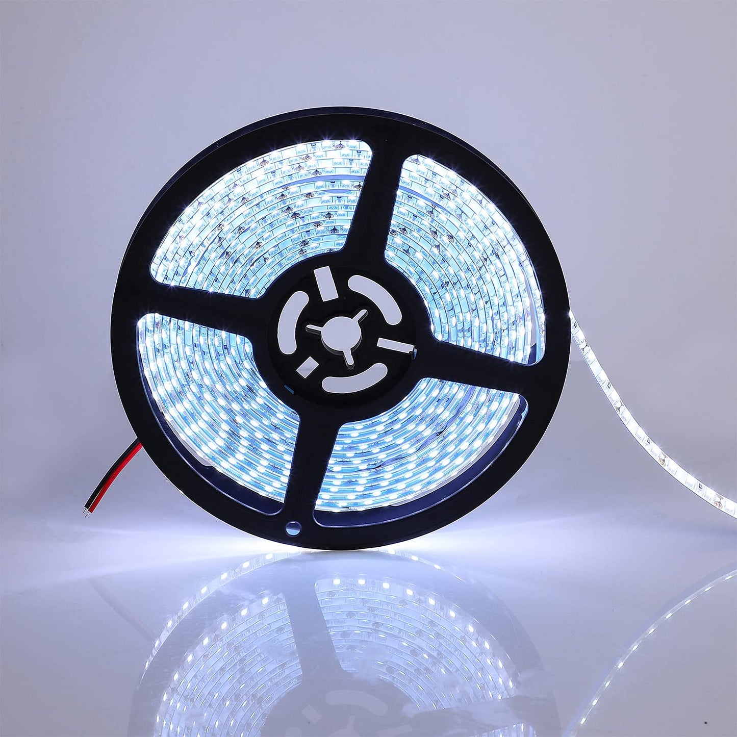 Supernight 600 Leds Light Strip, 16.4Ft Waterproof Daylight White Led Rope Lighting For Bedroom, Boat, Christmas, Tv Backlighting