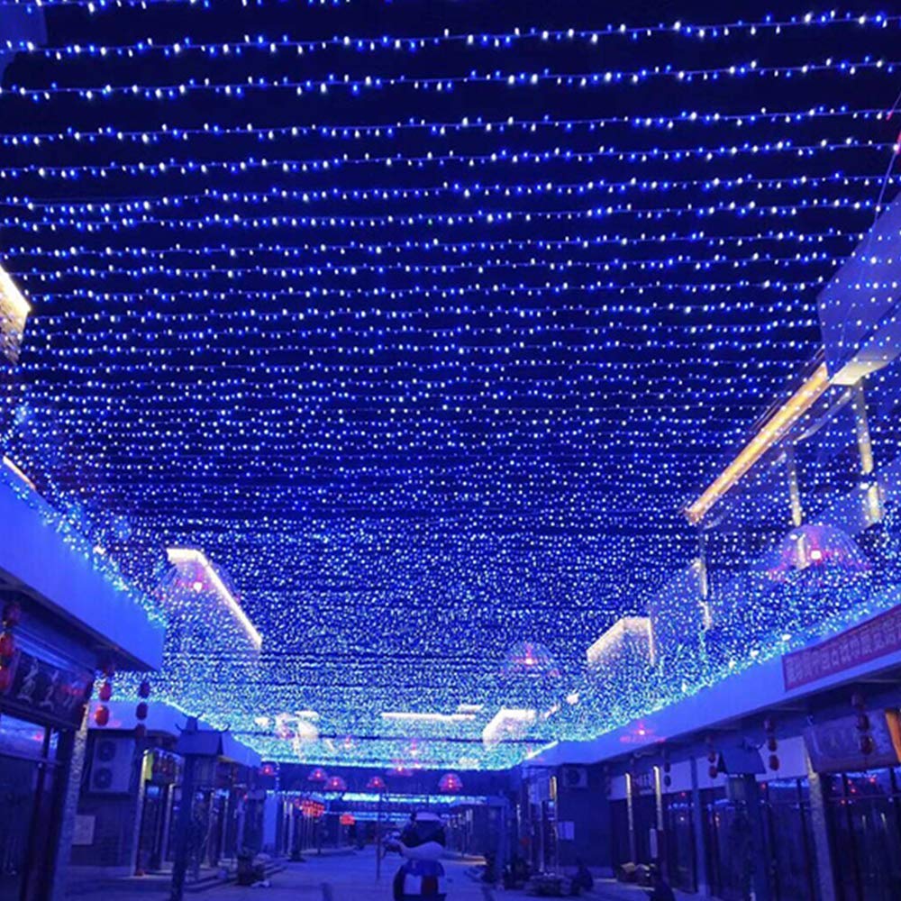 Mygoto Led String Lights 500Led 165Ft Indoor/Outdoor Fairy Lights 30V 8 Modes Blue+White For Home, Party, Wedding, Wall Decoration