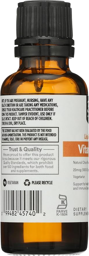 365 by Whole Foods Market, Vitamin D-3 Liquid Citrus Flavor 1000IU, 1 OZ