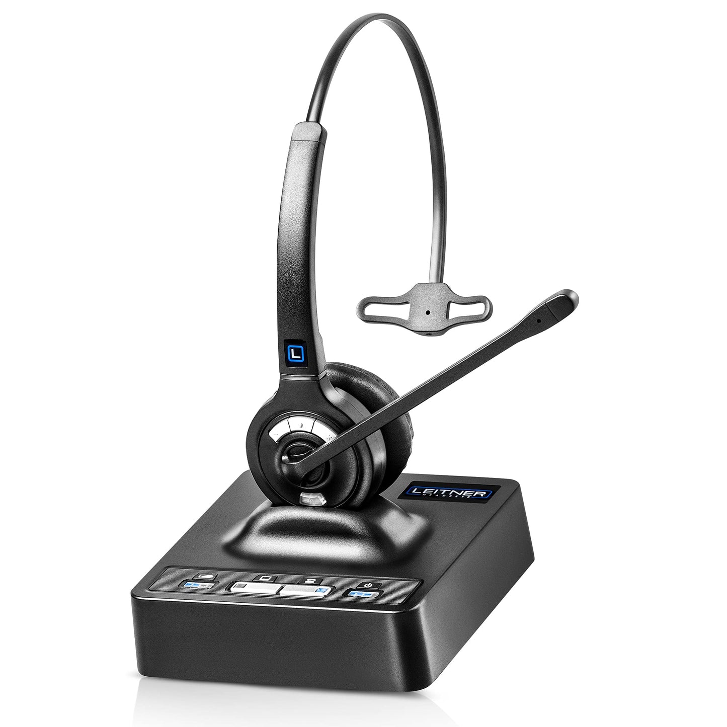 Leitner Lh270 2-In-1 Wireless Dect Headset With Mic - Computer And Telephone Compatible - Not Bluetooth - 5 Year Warranty