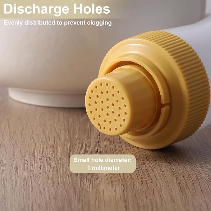 2 Pcs Cake Syrup Dispenser, 350ml/12oz Sauce Bottles Graduated Plastic Squeeze Bottle with Sealing Lid Reusable Baking Tools for Honey Ketchup BBQ Salad Dressing White Yellow