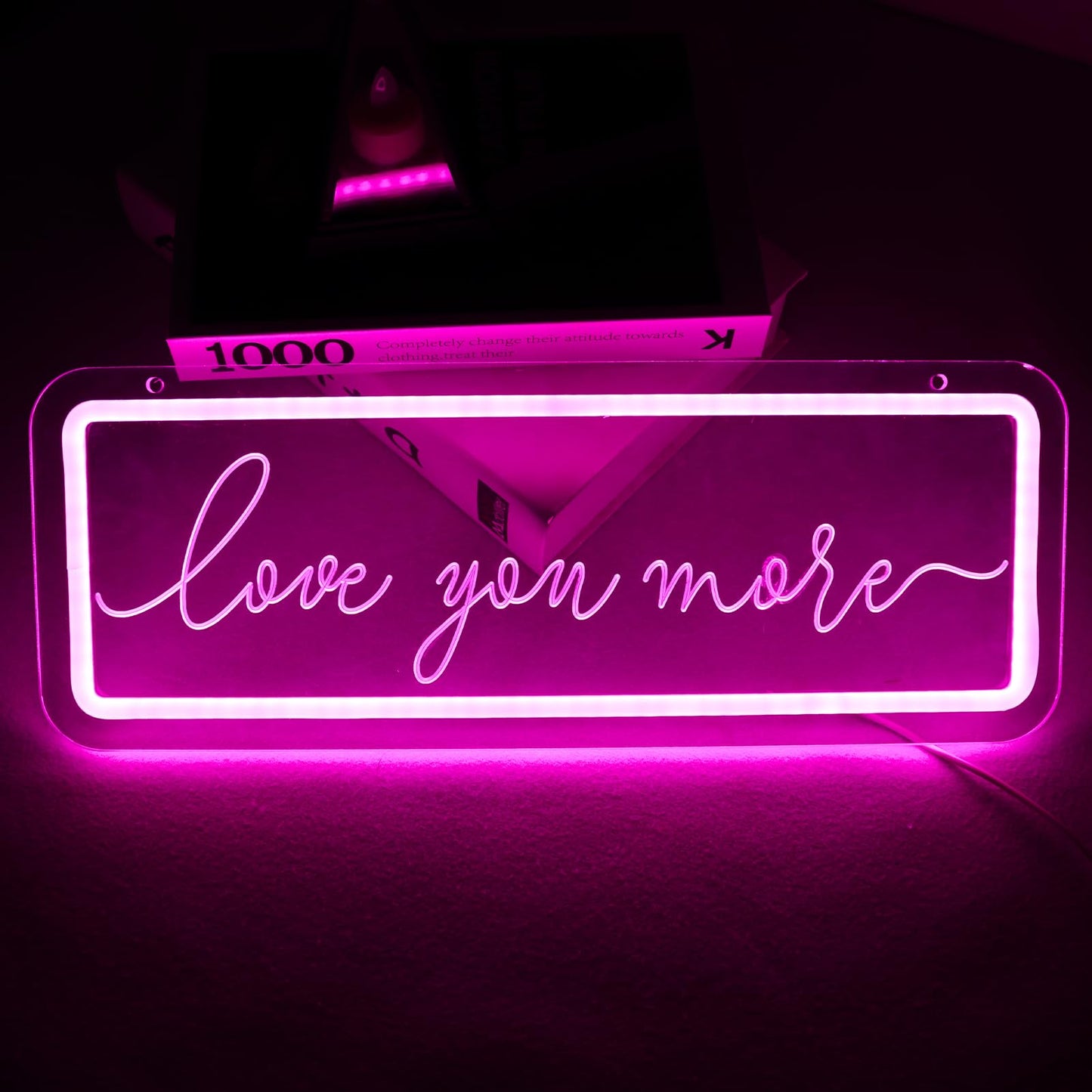 Qbanziou Love You More Neon Sign