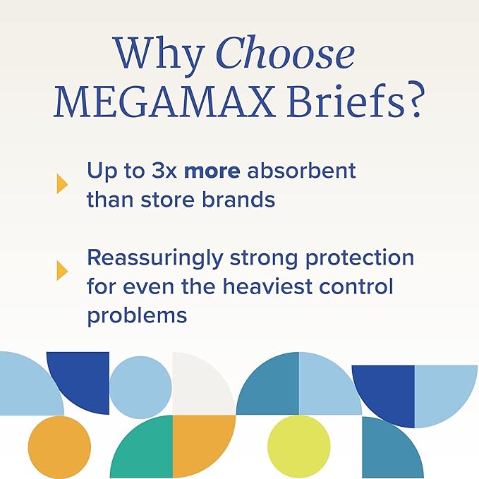NorthShore MegaMax Adult Overnight Diapers, 12-Hour Tab-Style, Medium, 4 Count Starter Pack, Tie-Dye, 32-44 inches, Unisex Incontinence Underwear