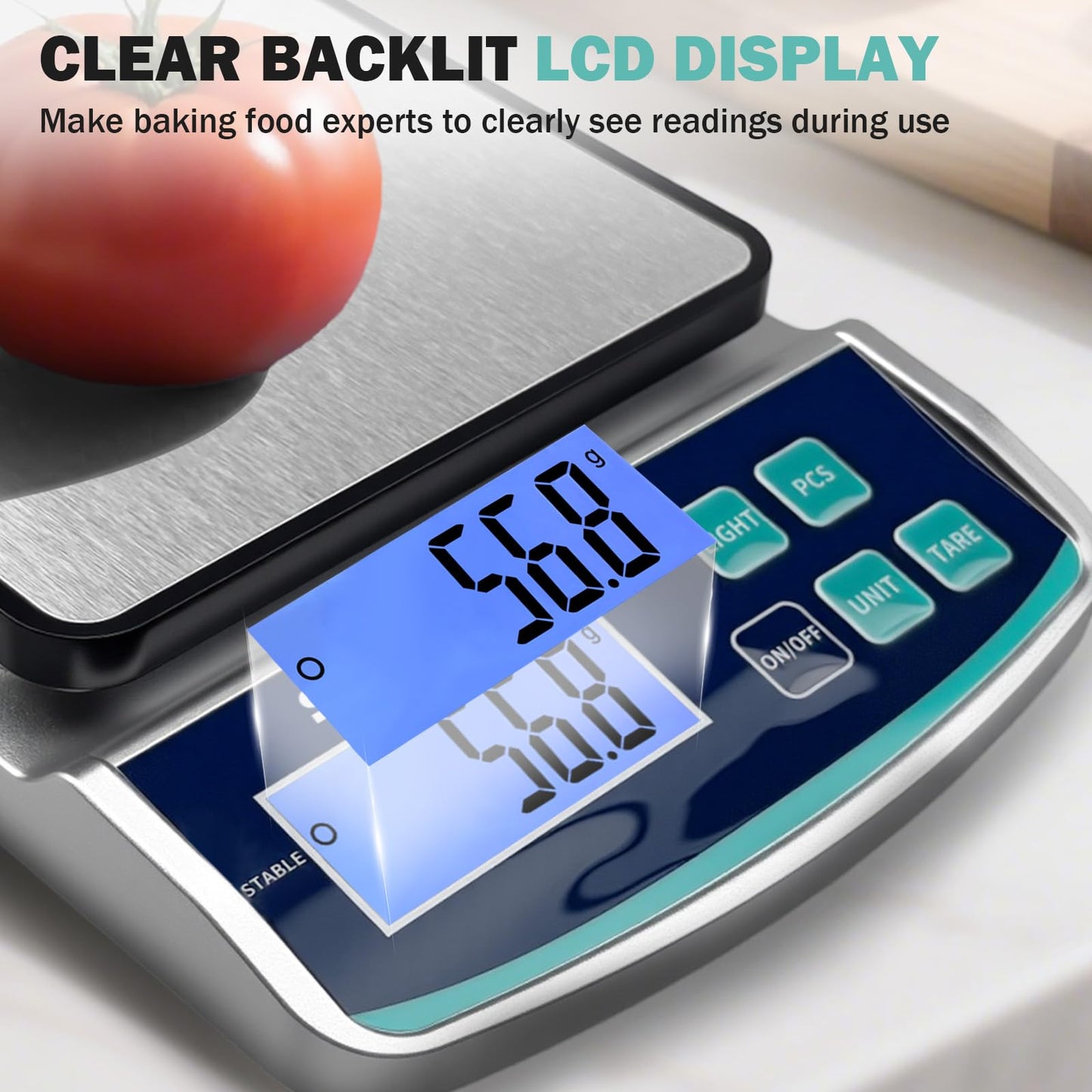 SASVY Digital Lab Scale 5000g x 0.1g oz/lb/g/kg Precision Electronic Scientific Scale Analytical Balance for Laboratory Jewelry Kitchen Includes Rechargeable Battery