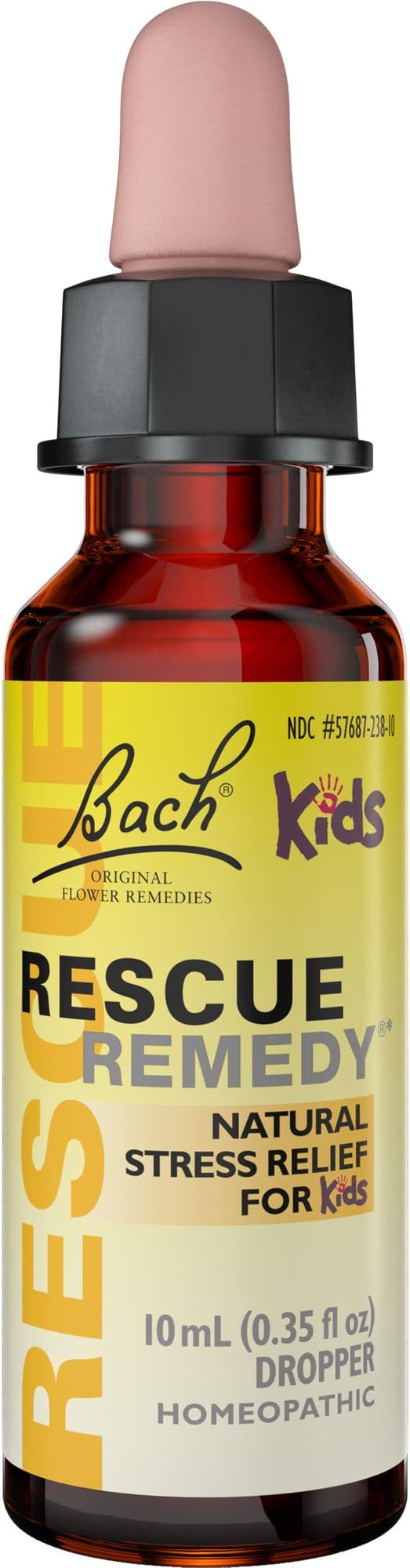 Bach RESCUE REMEDY KIDS Dropper 10mL, Natural Stress Relief, Homeopathic Flower Essence, Vegan, Gluten & Sugar-Free, Kid-f...