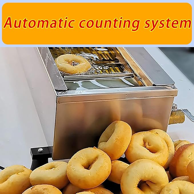 Commercial Single Row Mini Donut Maker Machine,Frying Donuts Maker,Automatic Doughnut Maker, For Restaurant, Bakery, Party, Dessert Shop, 450-800 Pcs/Hour