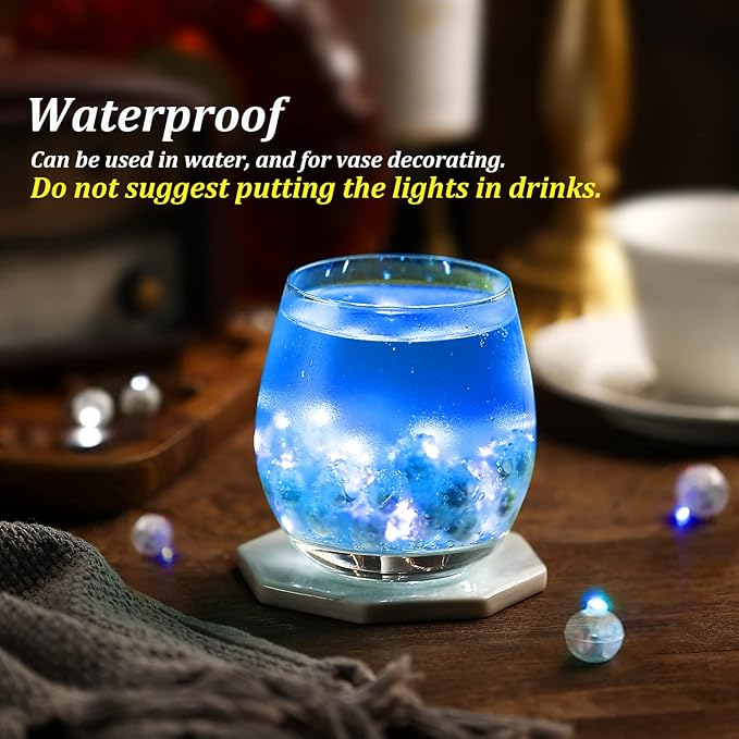 ZGWJ 100PCs Flash Mini Led Lights for Paper Lantern, Blue Led Balloons Light up Balloons for Neon Party Lights Easter Eggs Christmas Halloween Birthday Party Wedding Decoration