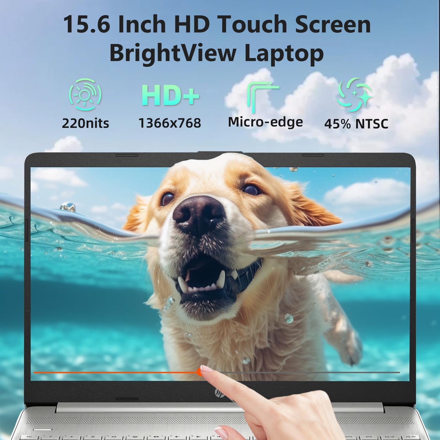 Hp [Updated 2025 Latest Touchscreen Laptop, (8Gb Ram + 128Gb Ssd), Intel Core I3-1215U, Windows 11 Pro, Ms Office Pro, 15.6 Ips