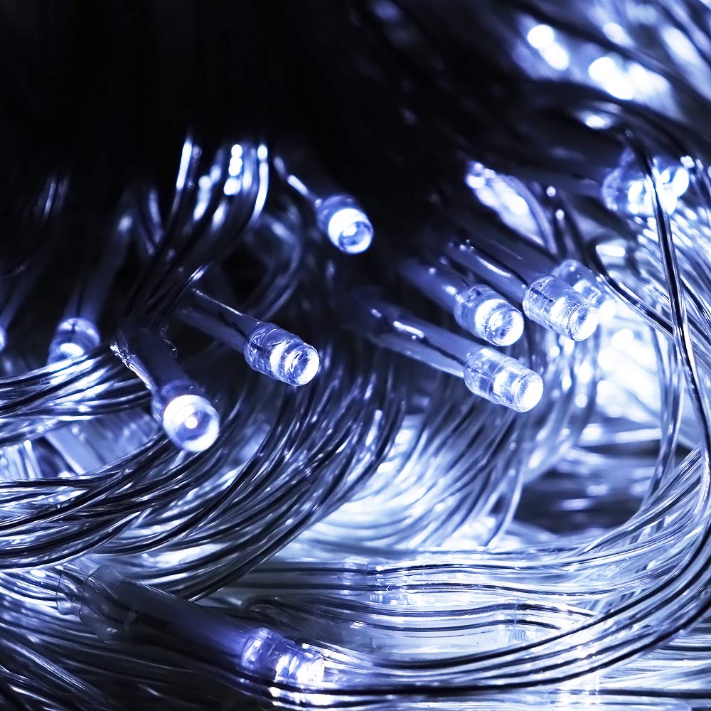 Vicila Led Net Lights Mesh Lights  240Led Timer Tree Warp Fairy Lights Outdoor Hanging String Light For Christmas  Halloween  Garden  Walkway  Bushes Decor-9.8Ft X 6.6Ft(White)