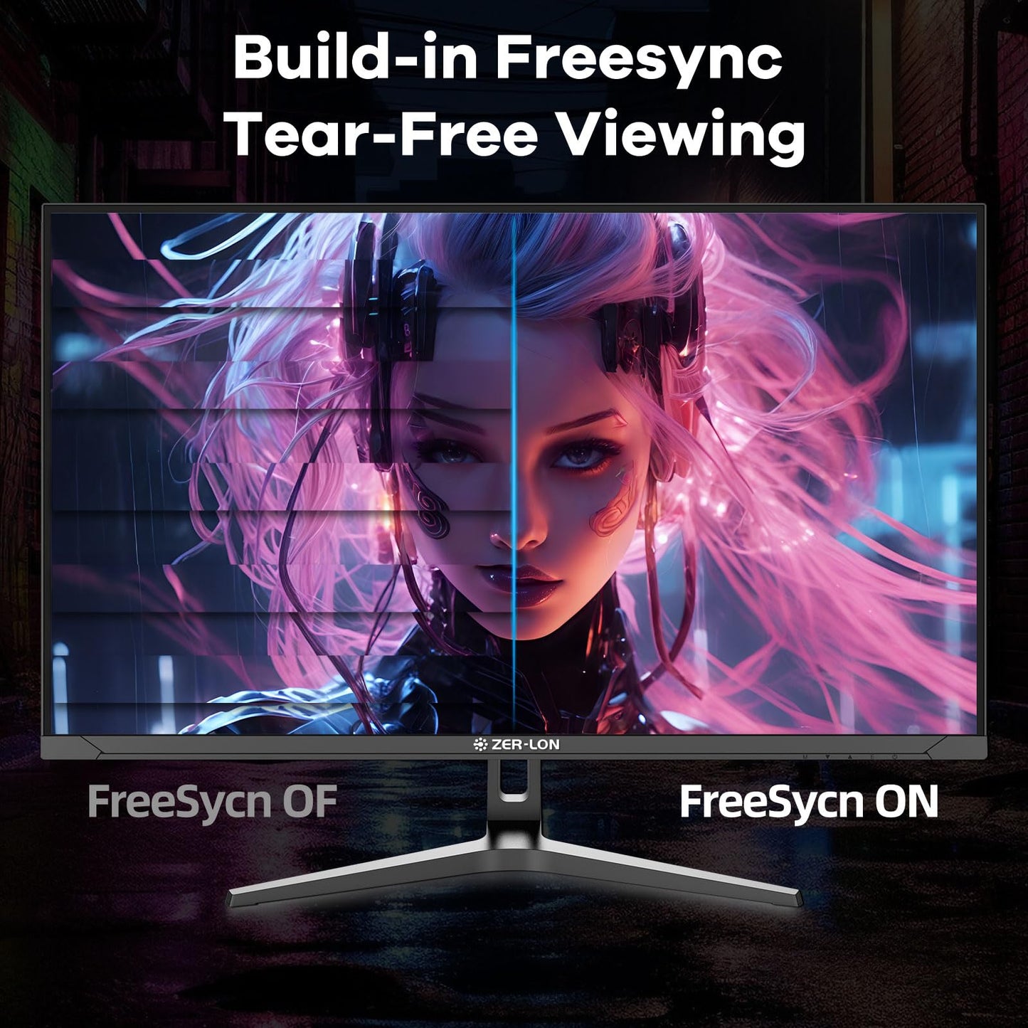 ZER-LON 32 Inch 4K UHD (3840 x 2160) Computer Monitor, IPS 60Hz Ultra-Clear Screen, 100% sRGB, Eye Saver/Flicker Free Mode, FreeSync, Built-in Speaker, HDMI2.0 x2, DP1.4 x2