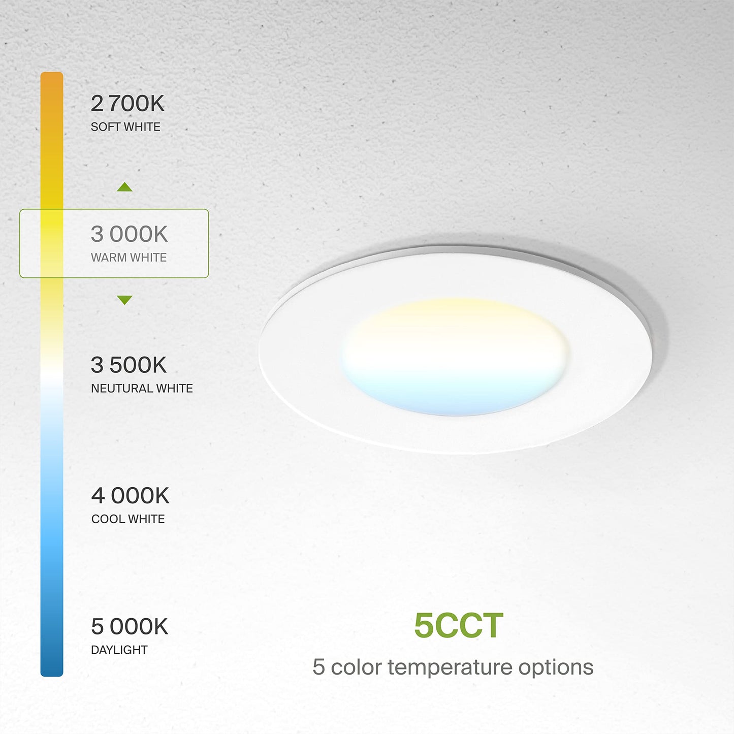 Asd 48 Pack 3 Inch Led Recessed Light 6W  5 Cct 2700K-5000K Cri90+  Ic Rated Ultra Thin Dimmable Ceiling Lights With J Box  Canless Wafer Downlight  Round Slim Panel Lighting  Ul Energy Star  White