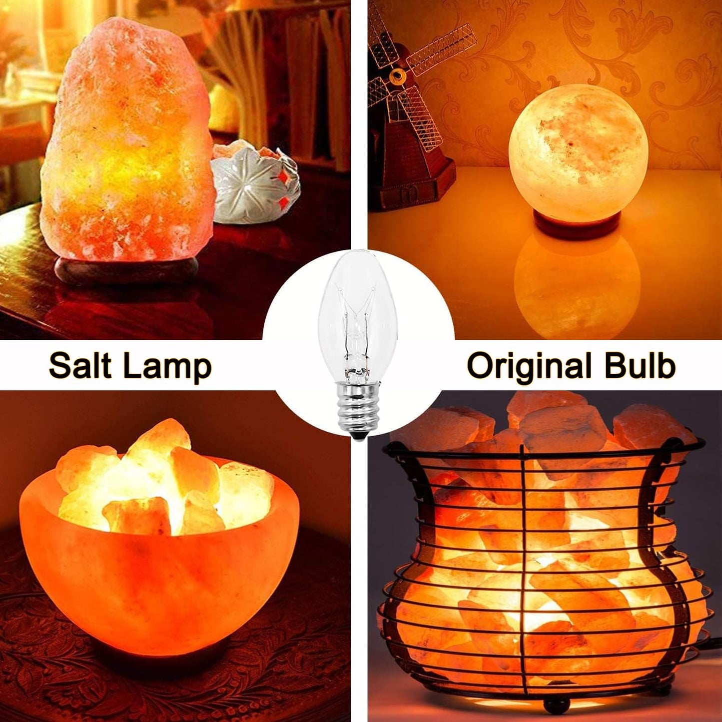 PaeorRorL Wax Warmer Bulbs, 15 Pack, 15 Watt C7 E12 Base, Compatible with Scentsy Plug-in Warmers, 120 Volt