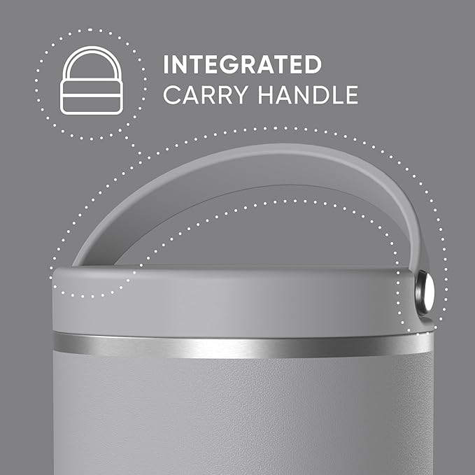 Hydrapeak 25oz Stainless Steel Vacuum Insulated Food Jar | Hot Food and Cold Food, Wide Mouth Leak-Proof Soup Jar for Adults, 10 Hours Hot and 16 Hours Cold (Grey)