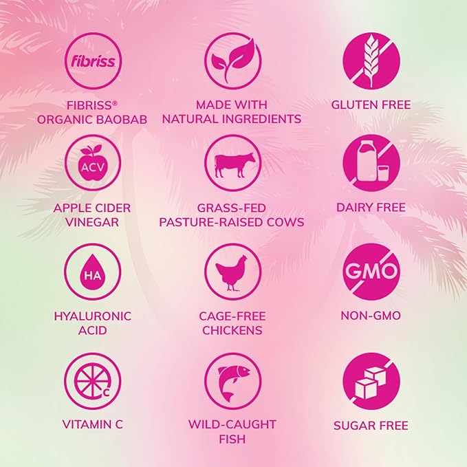 SkinnyFit - Super Youth, Strawberry Watermelon (28 Servings) - Multi Collagen Peptides Powder - Probiotics, Fiber, Hyaluronic Acid - Collagen for Women - Non GMO, Gluten Free, Sugar Free - Self Care