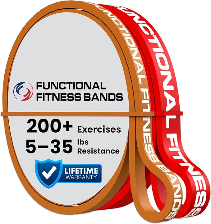 Functional Fitness Pull Up Assist Resistance Bands | Heavy Duty Loop Exercise Bands for Powerlifting, Mobility, and Stretc...
