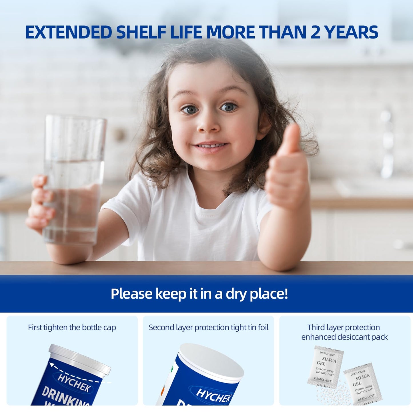HYCHEK 21 in 1 Accurate Drinking Water Testing Kits, 145 Strips + 4 Bacteria Tests, Well and Tap Water Test Kit, Home Test Strips for Lead, Fluoride, Chlorine, Hardness, pH, Iron, Copper, and More