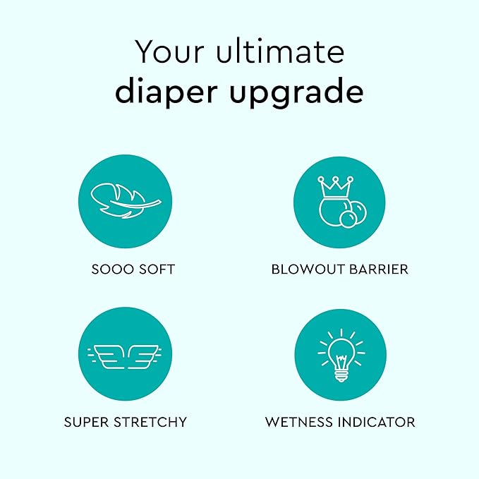 LILLYDOO Baby Diapers - Size 7 (33+ lbs), Half-Monthly Supply (51 Count), Leak Protection, Skin-Friendly, Ultrasoft, Perfume- & Chlorine-Free, Hypoallergenic, Dermatologist Tested, Oeko-TEX®