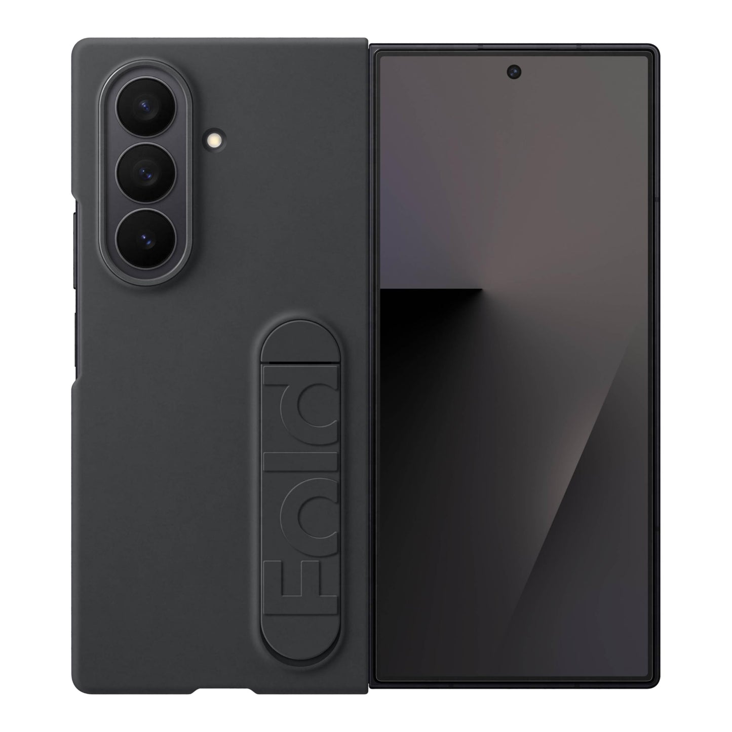 Samsung Galaxy Z Fold7 Silicone Phone Case, Protective Cover With Stand, Secure Grip, Soft, Comfortable Design, Us Version, Blac