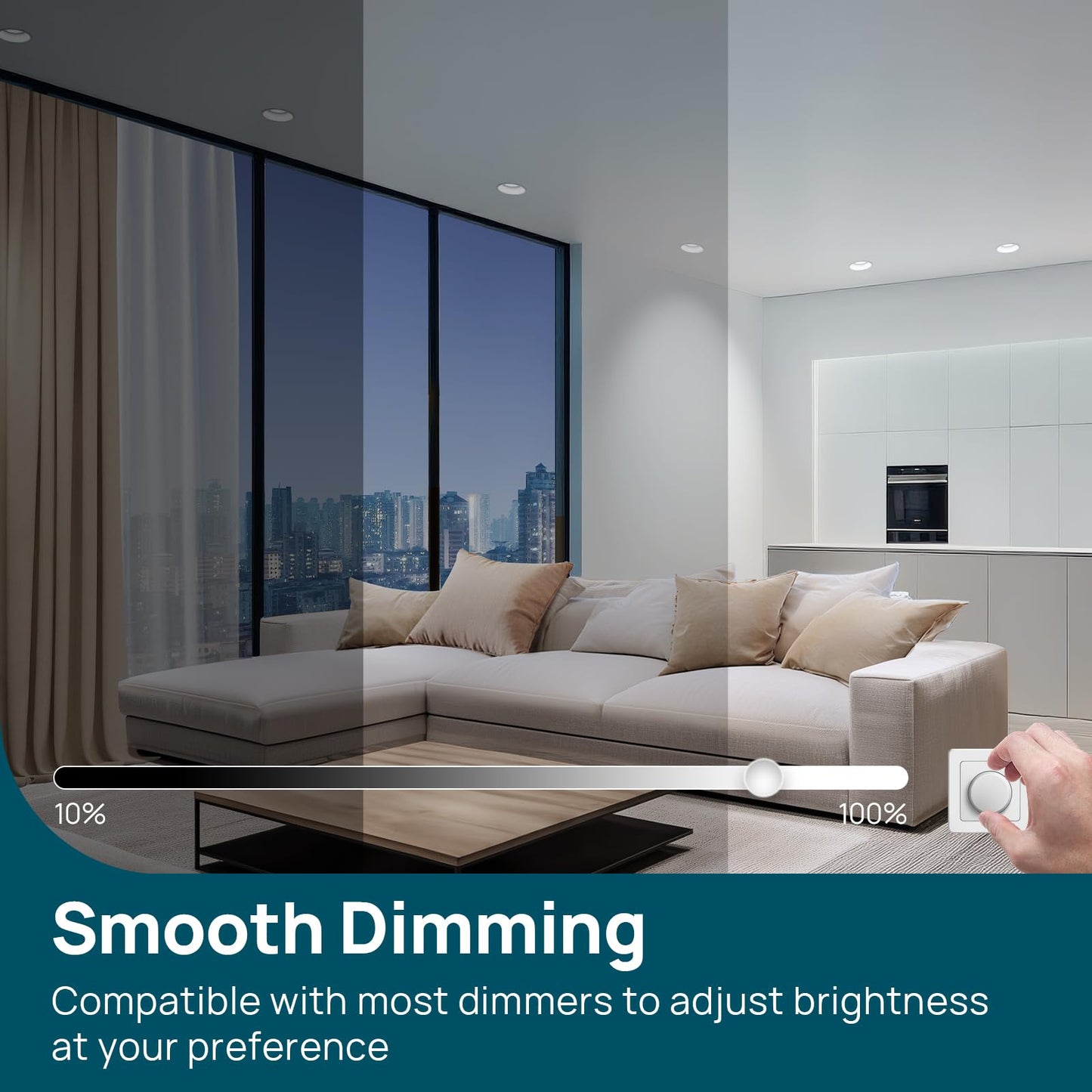 Linkind BR30 LED Flood Light Bulbs Indoor, 65W Equivalent Dimmable LED Recessed Bulbs, 10W 850 Lumens, 5000K Daylight E26 Base, Recessed Can Light Bulb for Bedroom Dining Room Bathroom, 12 Packs