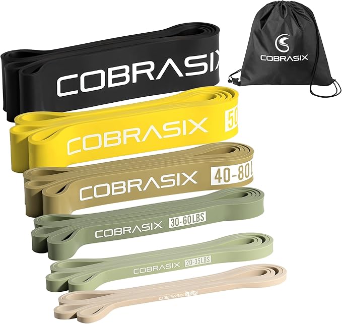 COBRASIX Resistance Bands | Long Resistance Bands for Working Out | Pull-Up Bands for Strength Training, Physical Therapy,...