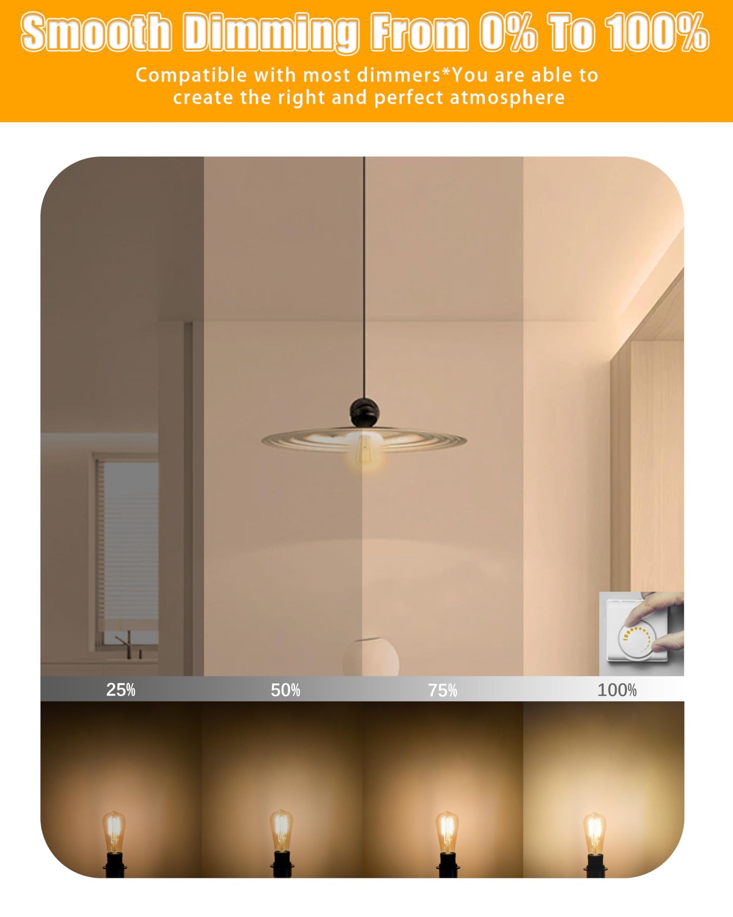 MASTERY MART Vintage Edison Bulbs, E26 LED Dimmable 5.5W, 16 Pack, 2700K Soft White, Clear Glass, Model MM-ST19