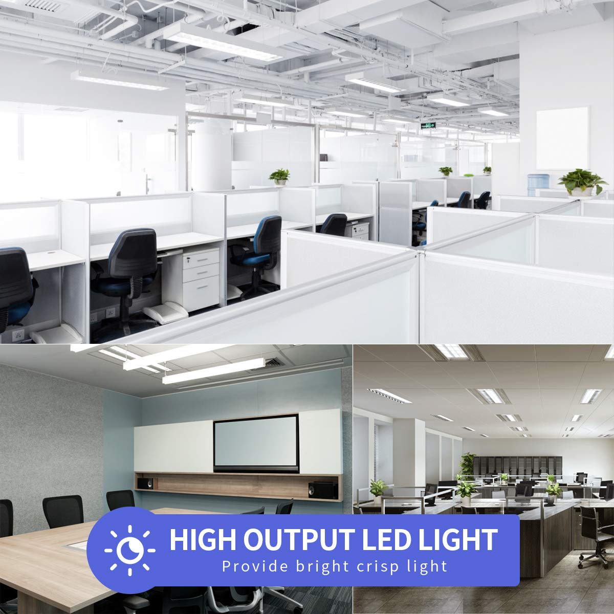 Trlife 4Ft Led Tube Lights, 28W 6000K Cool White, 3360 Lumens, Aluminum, G13-60-28Wt-4, 4 Pack