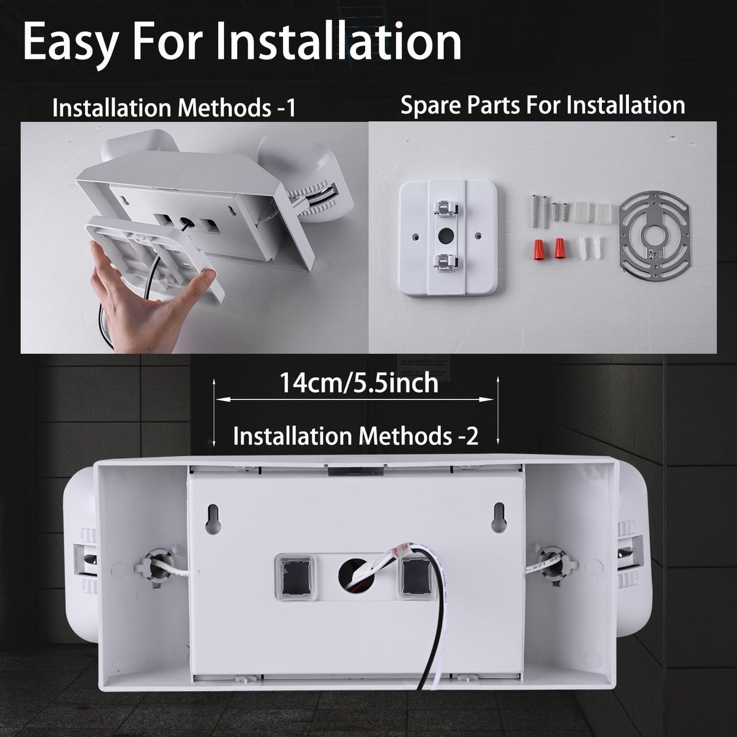 Apmeetlux Led Emergency Lights For Business Home Power Failure 4Hours 300Lm Automatic Battery Backup Rechargeable Emergency Exit Lighting Fixtures Hardwired  Ul 924 Ac85-277V
