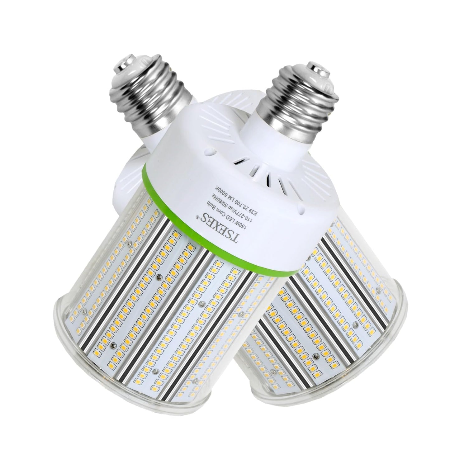 TSEXES 2 Pack LED Corn Bulb 150W,E39 Mogul Base,23700Lm 5000K Corn Light Bulb Replacement Metal Halide HID CFL for Commercial In