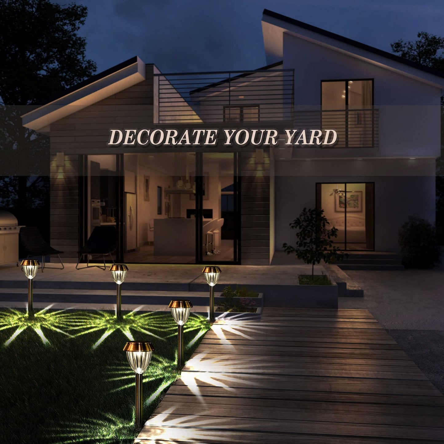 Solatino Solar Pathway Lights Outdoor Waterproof  6 Pack Solar Outdoor Lights Bright Up To 12 Hrs  15 Lumens Garden Light Led Landscape Lighting Stainless Steel Walkway Light  Cold White