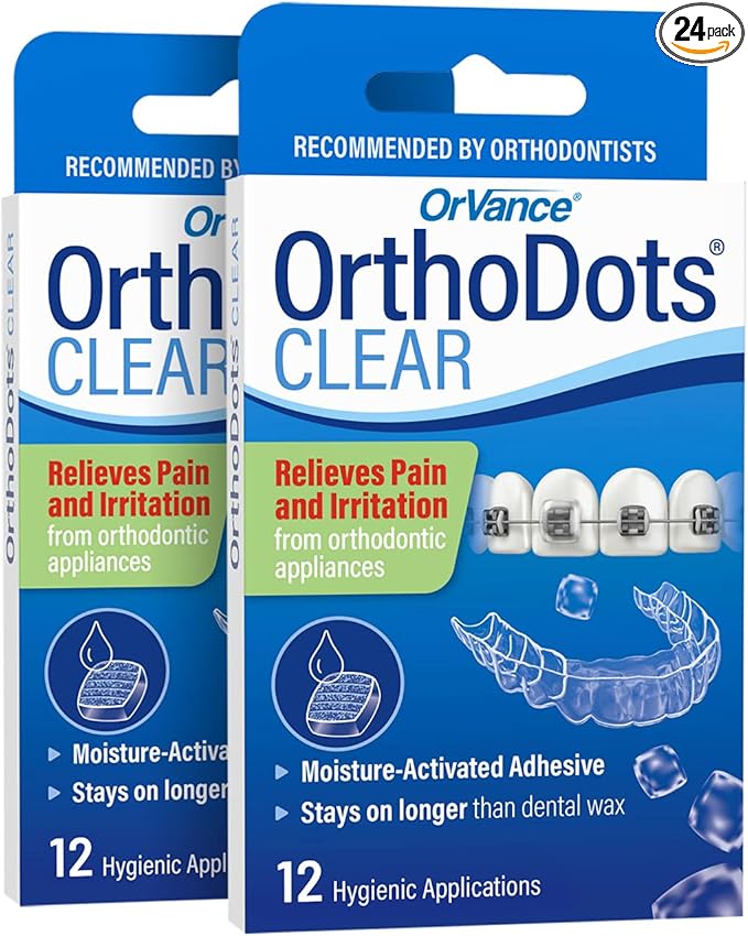 OrthoDots Clear – 24-Hour Protection | Sticks Better Than Dental Wax | Moisture Activated Braces Wax Alternative for Pain ...