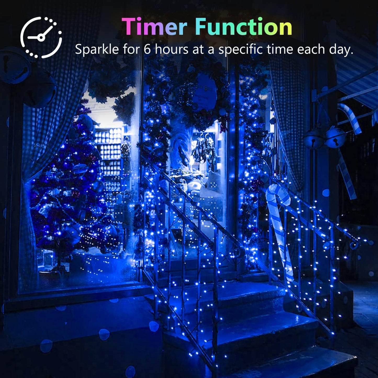 BOSSERN 2 Pack 33FT 100LED Battery Operated Fairy Lights, Waterproof with Remote, Blue, DCHD-02-Blue-RC