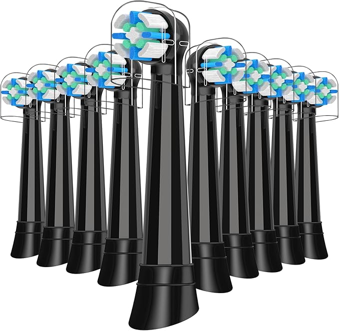 iO Replacement Heads Compatible with Oral B iO Electric Toothbrush,Compatible with Oral B iO Series 2/3/4/5/6/7/8/9/10,Premium Bristles for Deep Cleaning&Gentle Care,Black