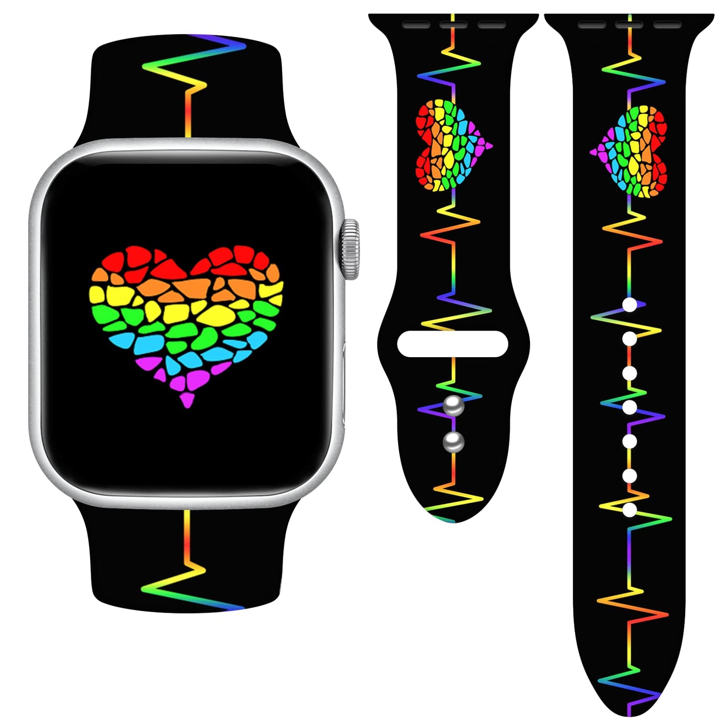 Vieeki Pride Watch Band Compatible With Apple Watch 38Mm 40Mm 41Mm 42Mm 44Mm 45Mm 49Mm Replaceable Silicone Smartwatch Straps Fo
